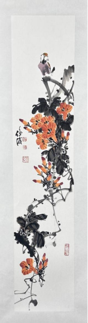 《吕俊成：花鸟争辉 ，墨韵中尽显生机》(图2)