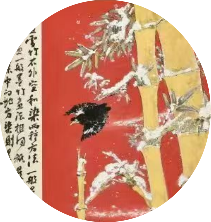 朱墨流韵：从传统到创新的国画之旅 —— 尹文红朱竹作品赏析(图5)