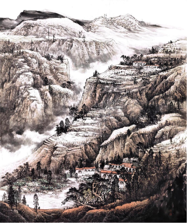 吕俊成：山水墨韵间的艺术深耕与创新(图4)